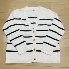 GAP カーディガン　ボーダー　L