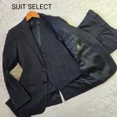美品 スーツセレクト スリーピース グレンチェック Y5 M チャコール 洗えるのサムネイル