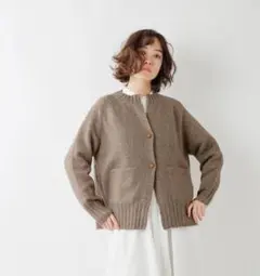 tumugu ラムウールカーディガン