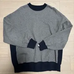 HYKE SWEAT SHIRTツートーンクルーネックスウェット トレーナーのサムネイル