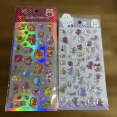 ぷっくり キラキラ☆立体シール オバケ アニマル 2シートセット