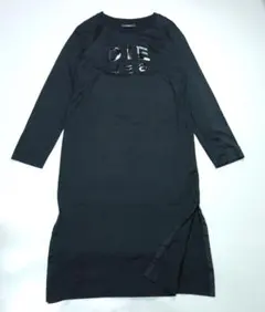 ♡*♡様 518美品 ディーゼル メタルロゴ カットソーロングワンピース 黒 S