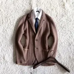 2025年 LARDINI カシミヤ100% ニット テーラードジャケット - メルカリ