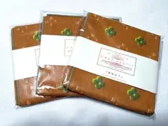 【未開封】二重ガーゼのはんけち だいだい色　３枚セット