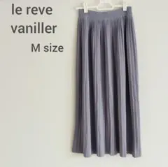 le reve vaniller ニット風 プリーツスカート M グレーのサムネイル