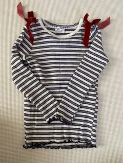 mamaraku 95cm ストライプ トップス リボン付き