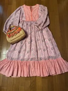 ヌキテパコンビネーションプリントワンピース