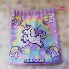 SWIMMER 巾着袋 ユニコーン柄