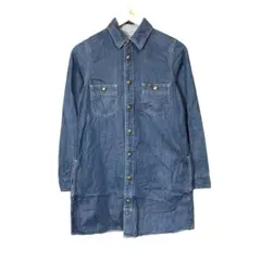 Lee デニムシャツワンピース　スナップボタン　スモールサイズ　ミニワッペンロゴのサムネイル