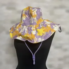 新品☆ZARA ザラ SからM花柄 バケットハット パープル イエローのサムネイル