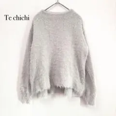 テチチ フェザーニット 長袖 【F】 ライトグレー モックネック