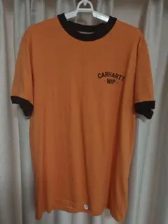Carhartt WIP オレンジ リブ付き Tシャツ S