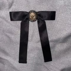 カメオ風ブラックリボンブローチ アンクルージュ AnkRouge