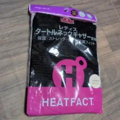 HEATFACT レディース タートルネック長袖 S ブラック×ブラウン
