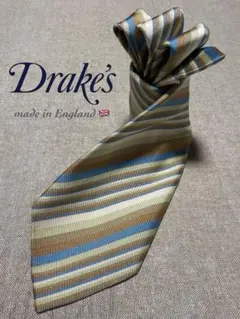 【未使用】DRAKE'S ドレイクス　ネクタイ　ストライプ　ジャガード　タグ付き DRAKE'S DRAKE'S（ドレイクス）英国製ネクタイ 日本販売店