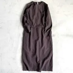 humoresque ユーモレスク ドレープワンピース 綿麻 染め直し