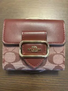 COACH バーガンディ 二つ折り財布