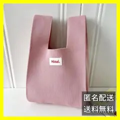 【訳あり】 ニット ハンドバッグ サブバッグ ロゴ ミニバッグ ランチバッグ