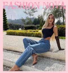 FASHION NOVA♡クロスデザイン♡ジーンズ