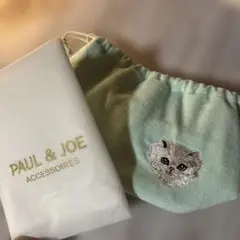 PAUL & JOE 猫刺繍ポーチ