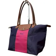 良品 LONGCHAMP 3129 プリアージュ トートバッグ ストライプ