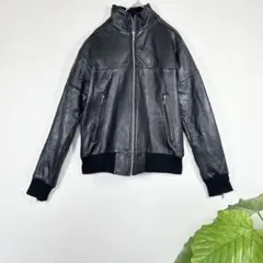 SHIMOKITAZAWA RINGO　本革レザージャケット　リブ付き　シンプル