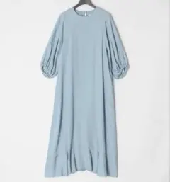 MONiLE テンセルデニムワンピース ライトブルー フレア 美品