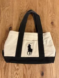 Ralph Lauren ラルフ・ローレン トートバッグ キャンバス ネイビー