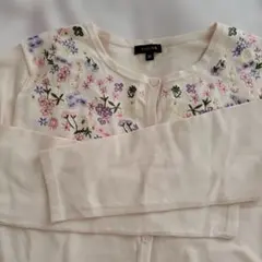 TOCCA 花柄刺繍 長袖カーディガン Mのサムネイル