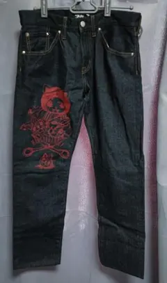 EVISU 大黒ドクロ刺繍デニムパンツ 32 - メルカリ
