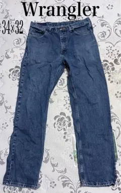 Wrangler プレミアムクオリティ　ストレートデニム　ブルー　34×32