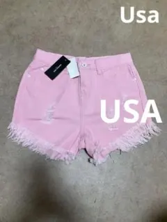 デニムショートパンツ pink タグ付き　3007