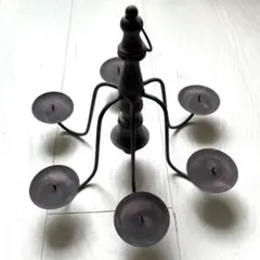 アイアン製の6灯式キャンドルホルダー　送料無料