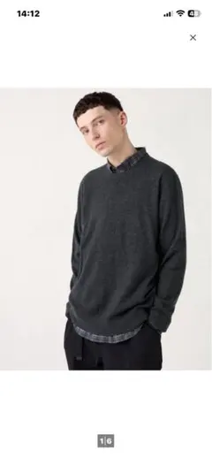 UNIQLOカシミヤ100%クルーネック セーターメンズL