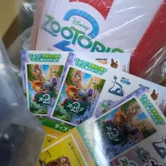 ズートピア2　ポップコーンカップ　ポップコーンバケツ TOHO限定　シール３枚