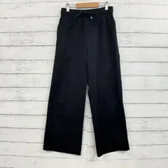 GU ブラック ワイドパンツ レディース スラックス ウエストゴム Sサイズ