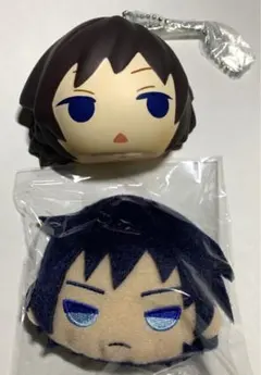 鬼滅の刃　冨岡義勇【2種セット】ふかふかスクイーズパン＆きゃらまる マスコット