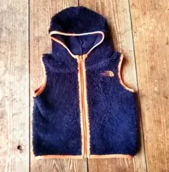 ノースフェイス ボア ベスト キッズ 100　フード付き