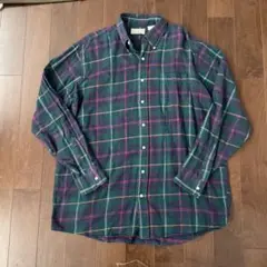 80s-90s L.L.Bean USA製 長袖 ネルチェックシャツ US古着