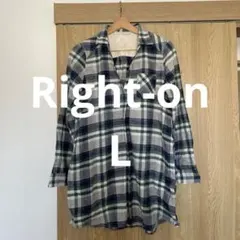 Right-on back number チェックシャツ　チュニック