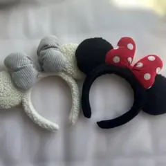 定番 ミニー モコモコ ミニー ディズニー カチューシャ