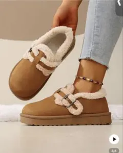 ブラウンファー付きムートンブーツ