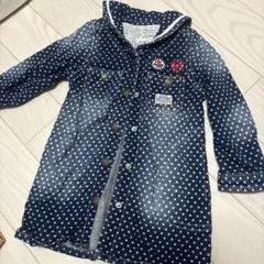 水玉模様 デニムジャケット サイズ80