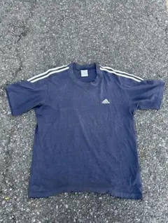 【希少】銀タグ adidas ダークブルー Tシャツ