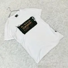 【ジースターロウ】 (XS) 半袖ロゴプリントTシャツ クルーネック カットソー