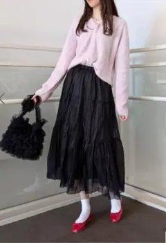 ROPE PICNIC ロペピクニック ドット ティアード スカート 38T