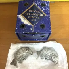 ロイヤルセランゴール　錫製魚　箸置き2個セットのサムネイル