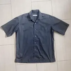Cornier24SS フィンクスコットンオープンカラーシャツ ダークグレー S
