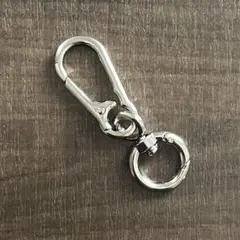 カラビナ　キーリング　シルバー　キーホルダー　アメカジ