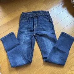 ダークブルーデニムパンツ ゴムウエスト